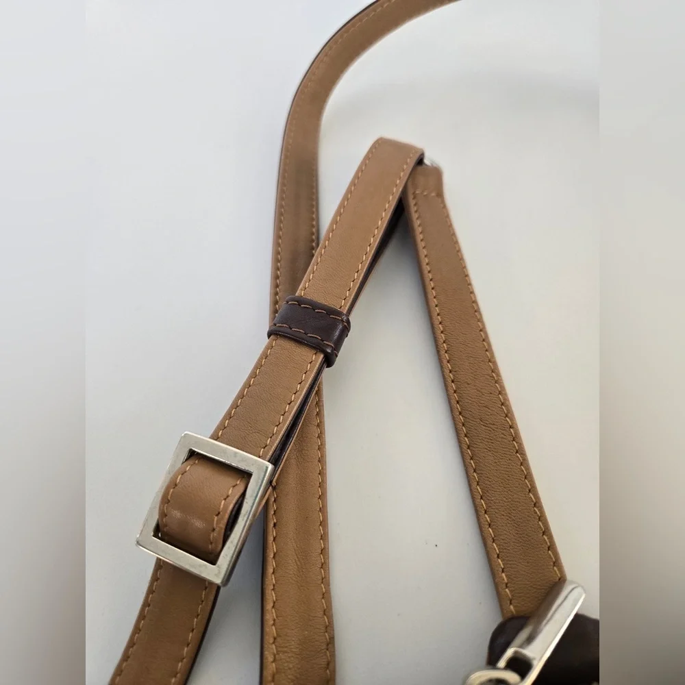 Peruzzi Made in Florence Genuine Leather Brown Crossbody Bag | Italian Leather